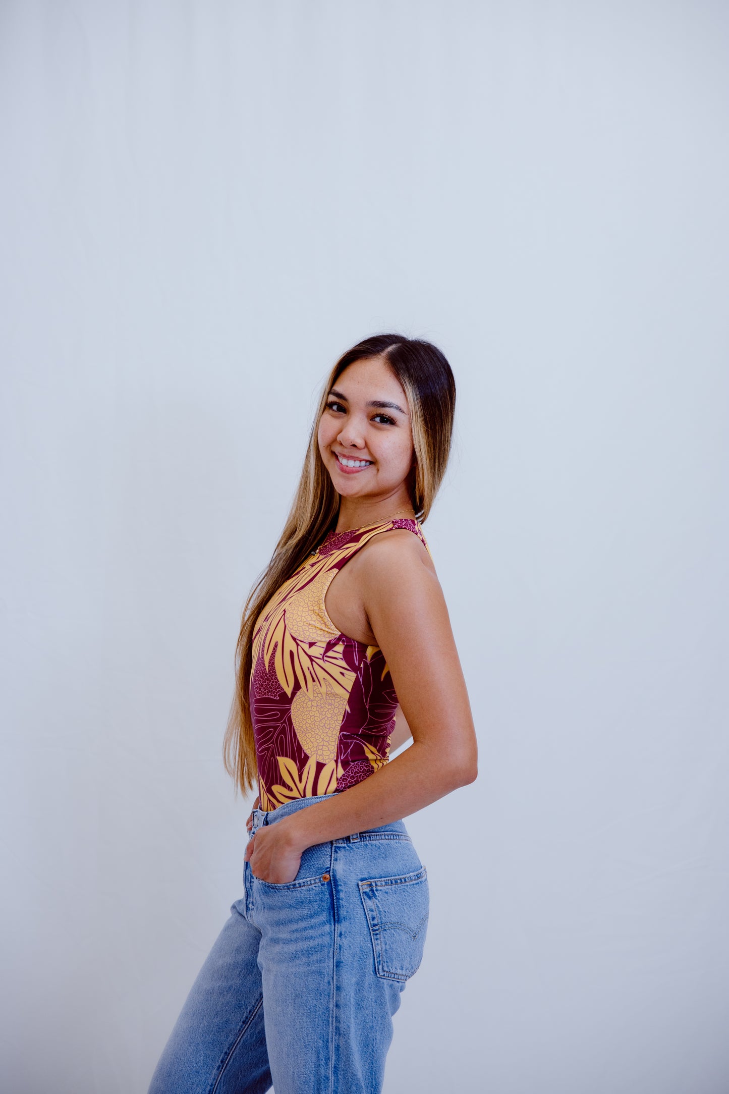 Women's Bodysuit - Burgundy Ulu