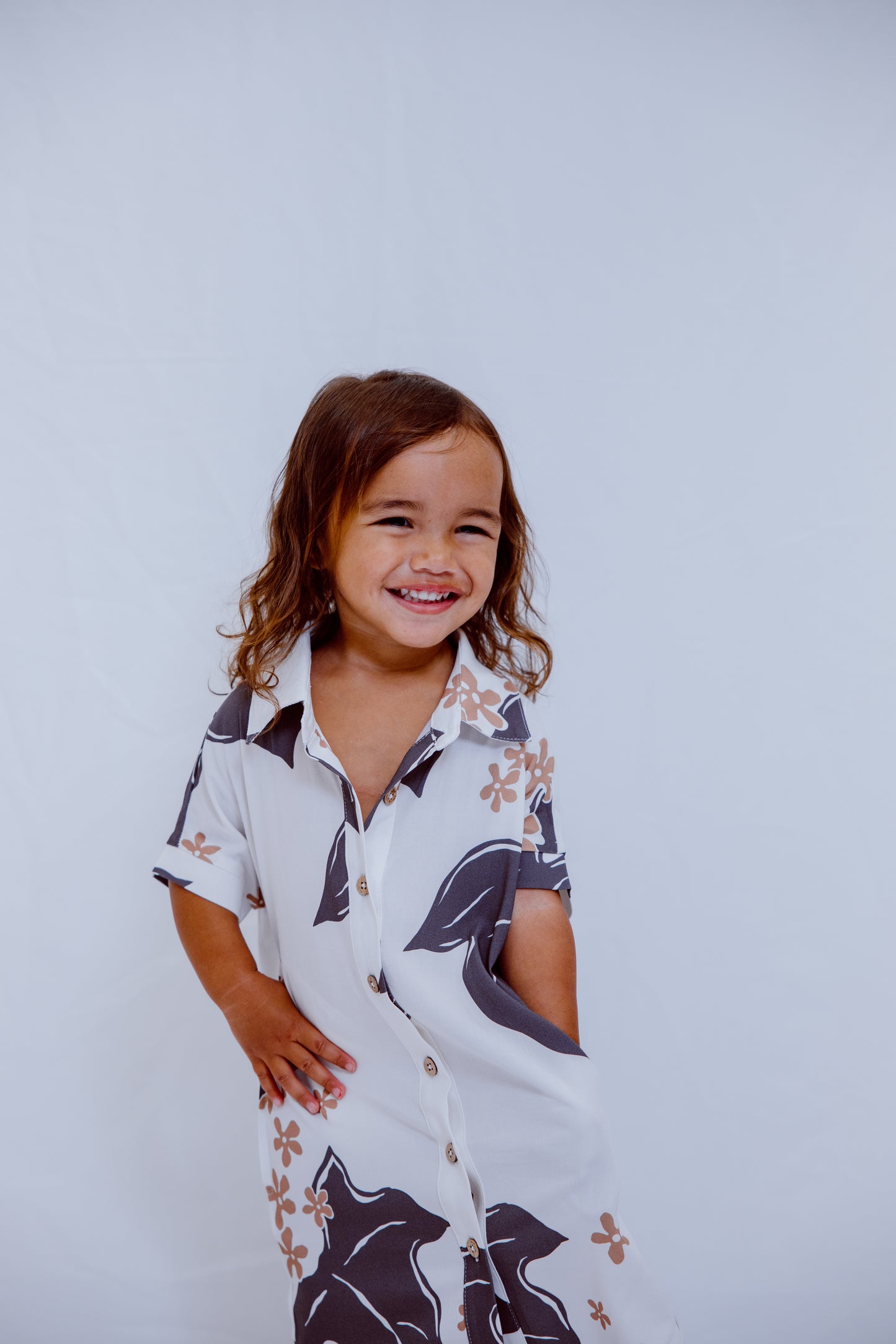 Li'ula Aloha Dress - Charcoal Kukui