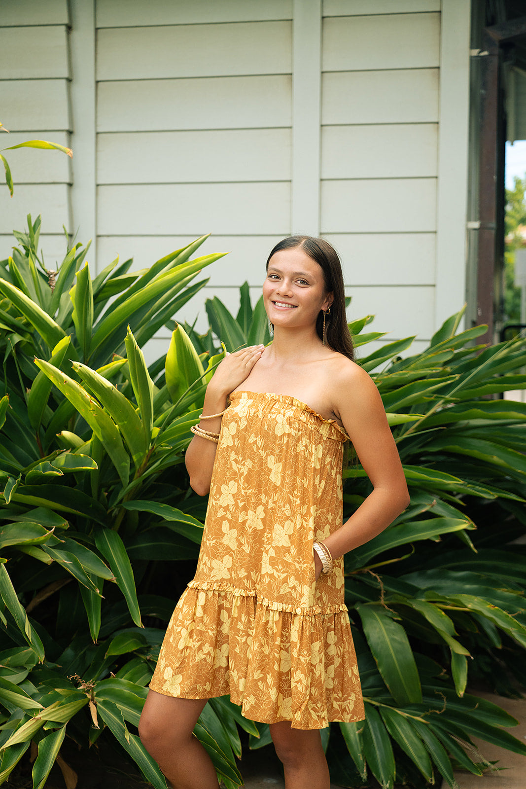 Malie Mini Dress - Saffron