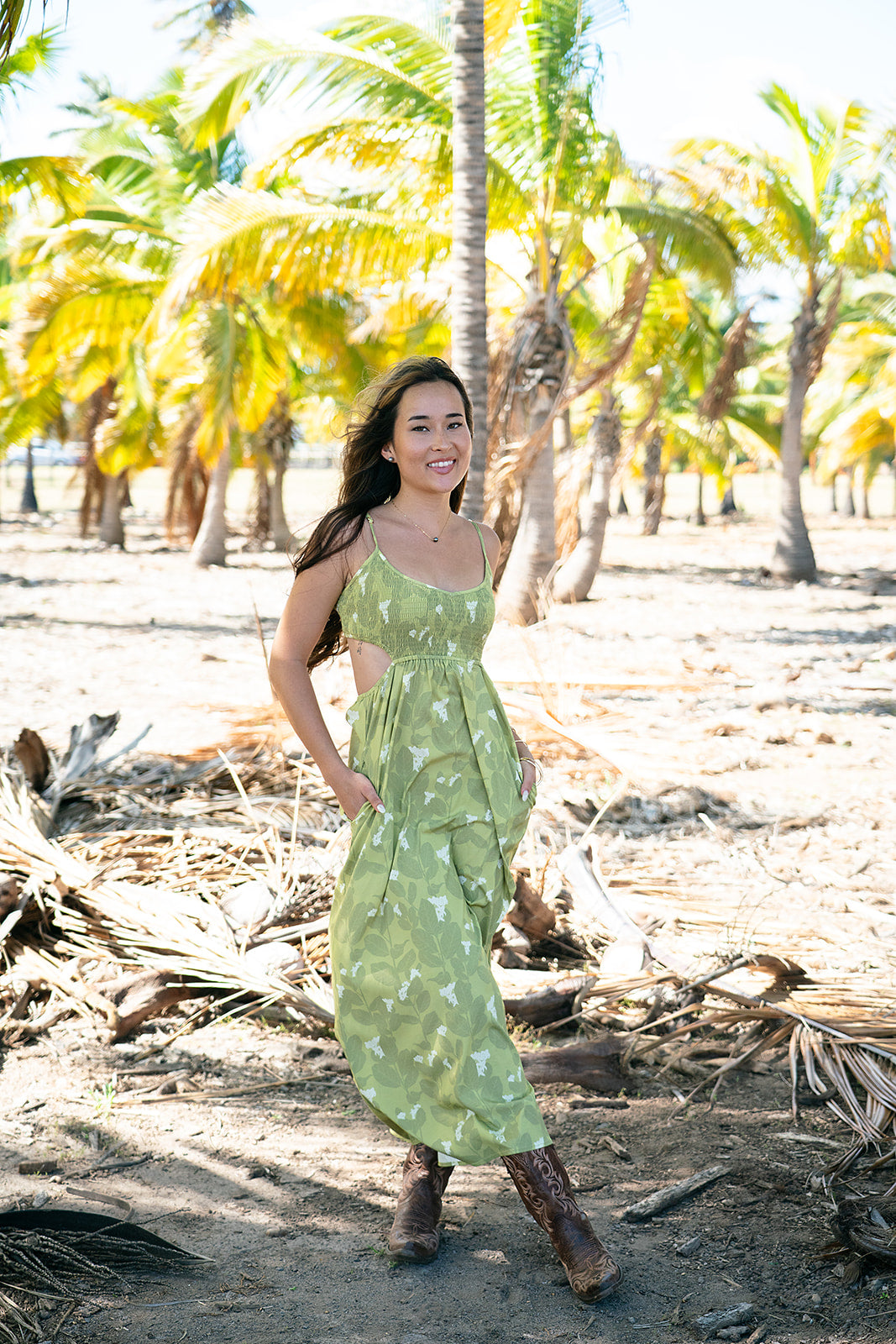 Olena Maxi Dress - Matcha