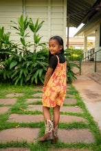 Load image into Gallery viewer, Kapu Button Girl's Overall- Clay/Sun