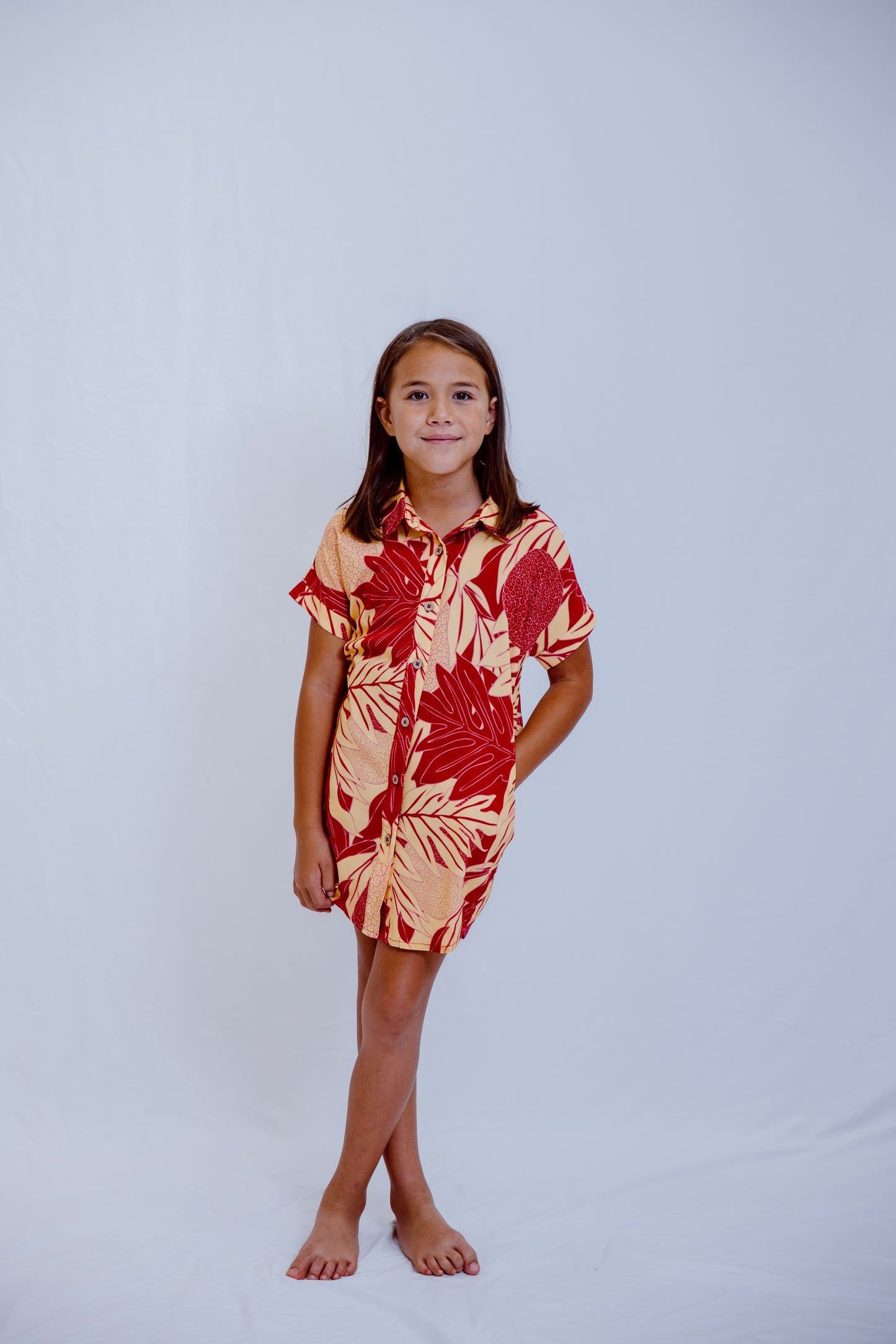 Li'ula Aloha Dress - Burgundy Ulu