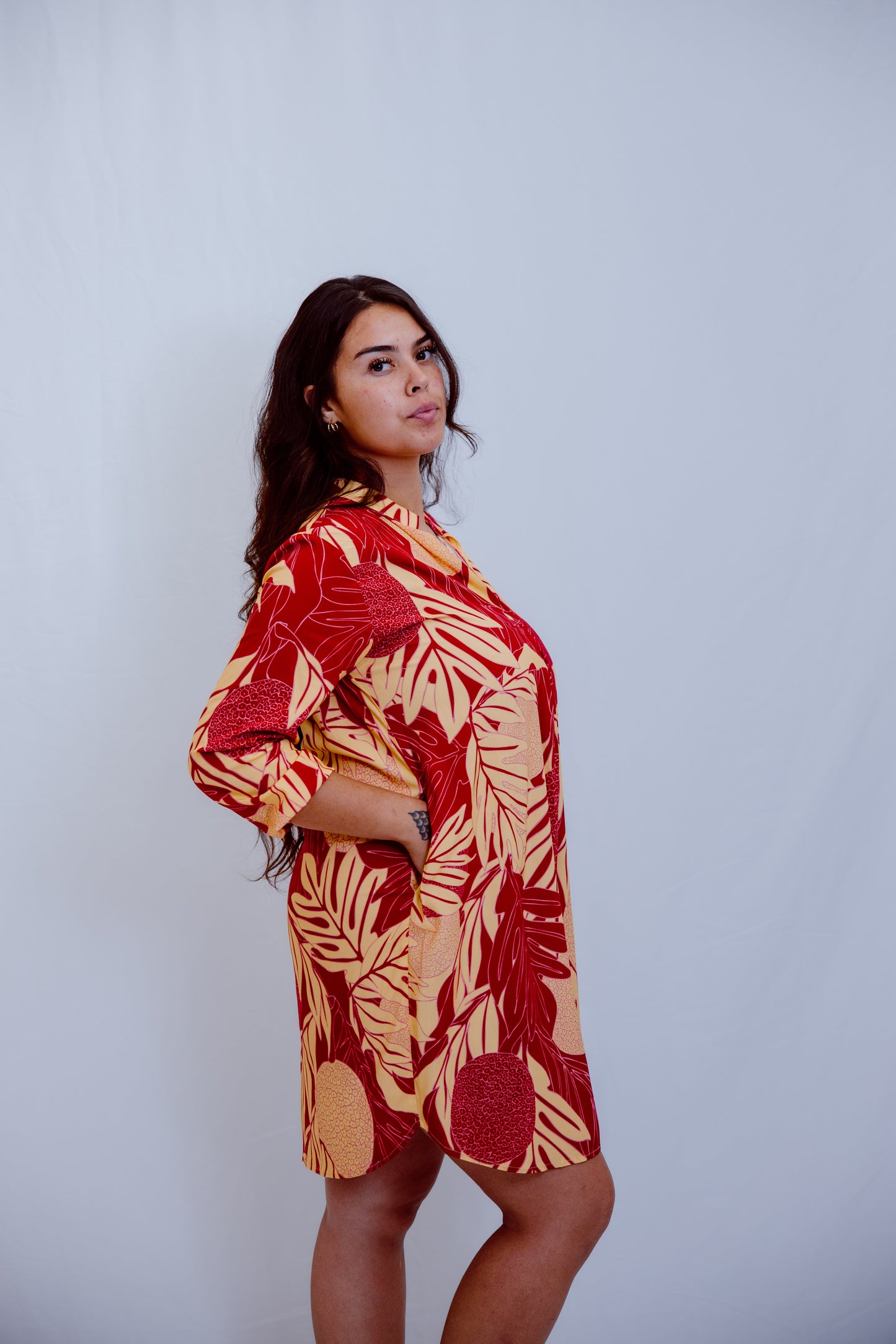 Mahina Long Sleeve Dress 2.0 - Burgundy Ulu