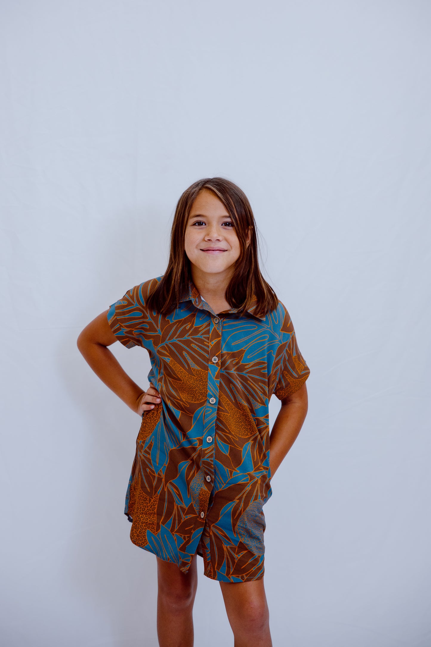Li'ula Aloha Dress - Navy Ulu