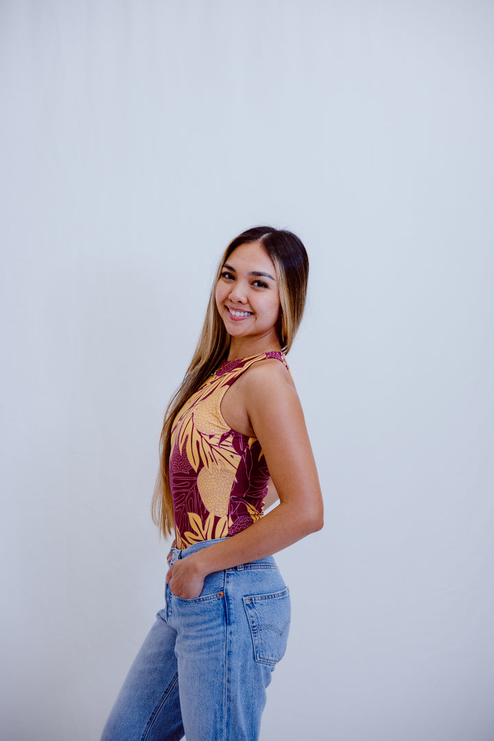 Women's Bodysuit- Burgundy Ulu