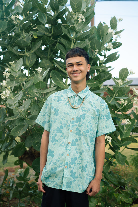 Kawika Men's Aloha Shirt - Lagoon