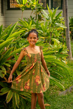 Load image into Gallery viewer, Lauena Girls Dress- Forest Luau
