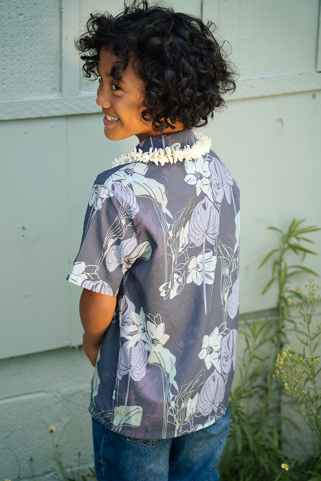 Hila Boy's Aloha Shirt - Midnite