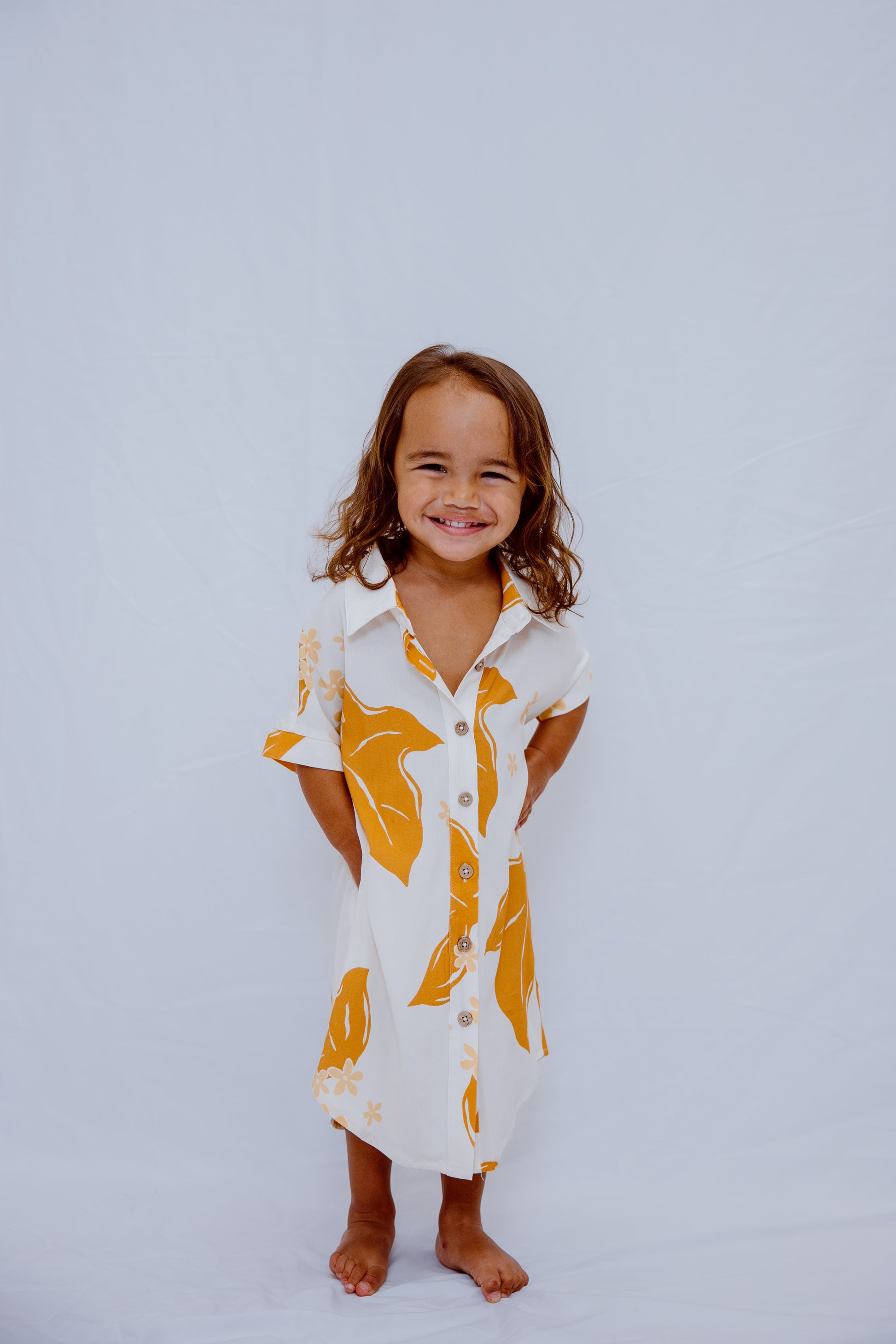 Li'ula Aloha Dress  - Mustard Kukui