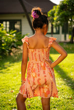 Load image into Gallery viewer, Lauena Girls Dress- Apricot Luau
