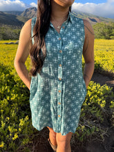 Load image into Gallery viewer, Ella Button Up Dress- Teal
