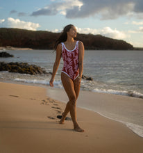 Load image into Gallery viewer, Awapuhi Burgundy Women’s Swimsuit
