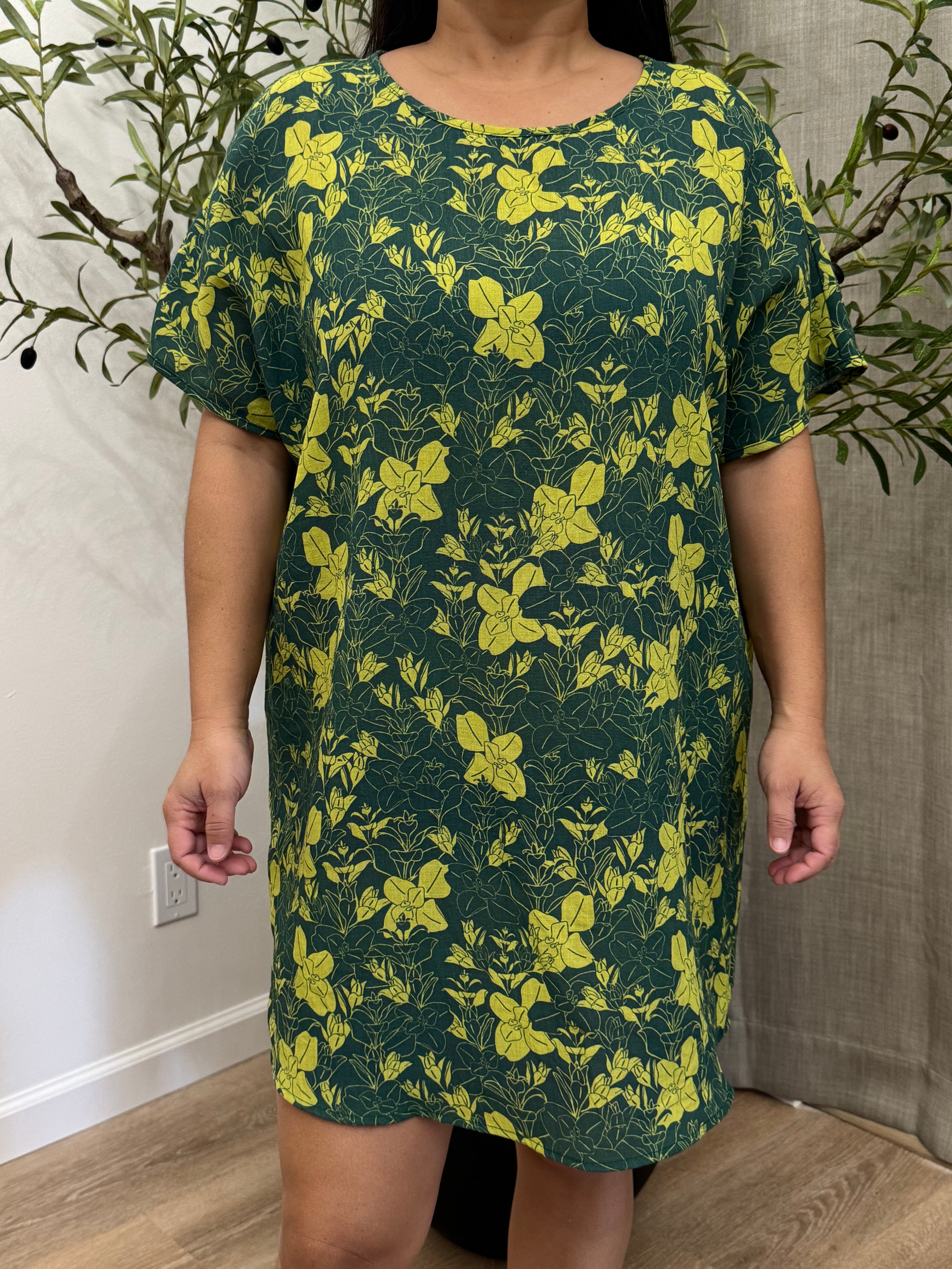 Luana Mini Dress - Lemon Lime