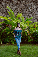 Load image into Gallery viewer, Leimana Off The Shoulder Top- Teal Shells

