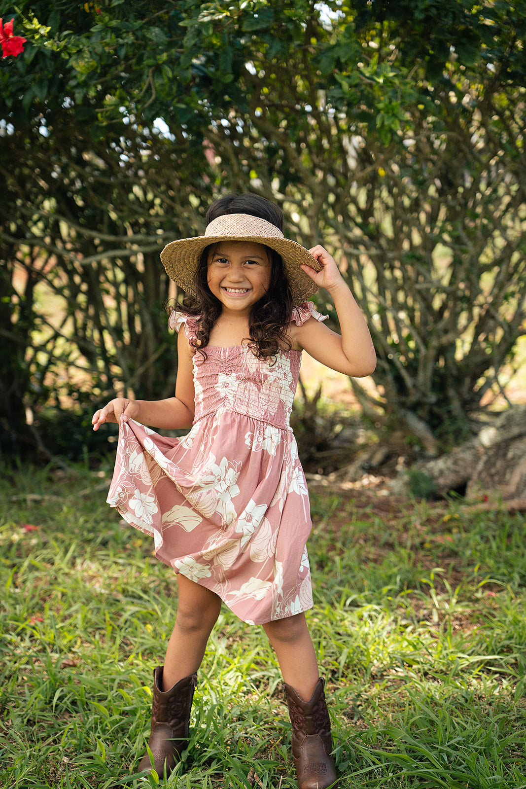 Lauena Girl’s Dress  - Mauve