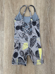Gray Shells Girls Active Romper