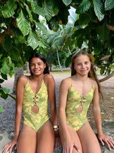 Load image into Gallery viewer, Women&#39;s Green Anthurium One Piece
