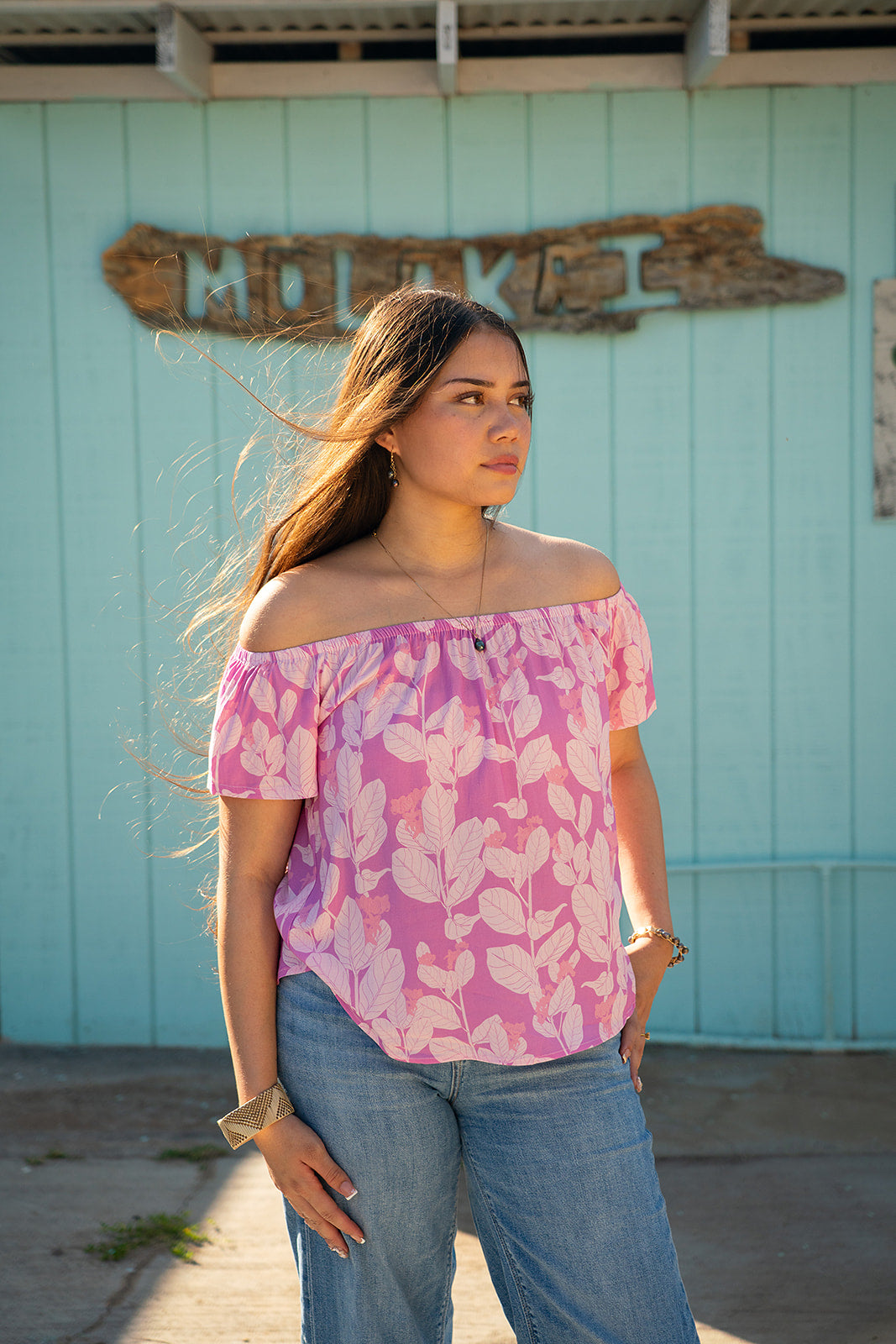 Leimana Off The Shoulder Top - Lilac