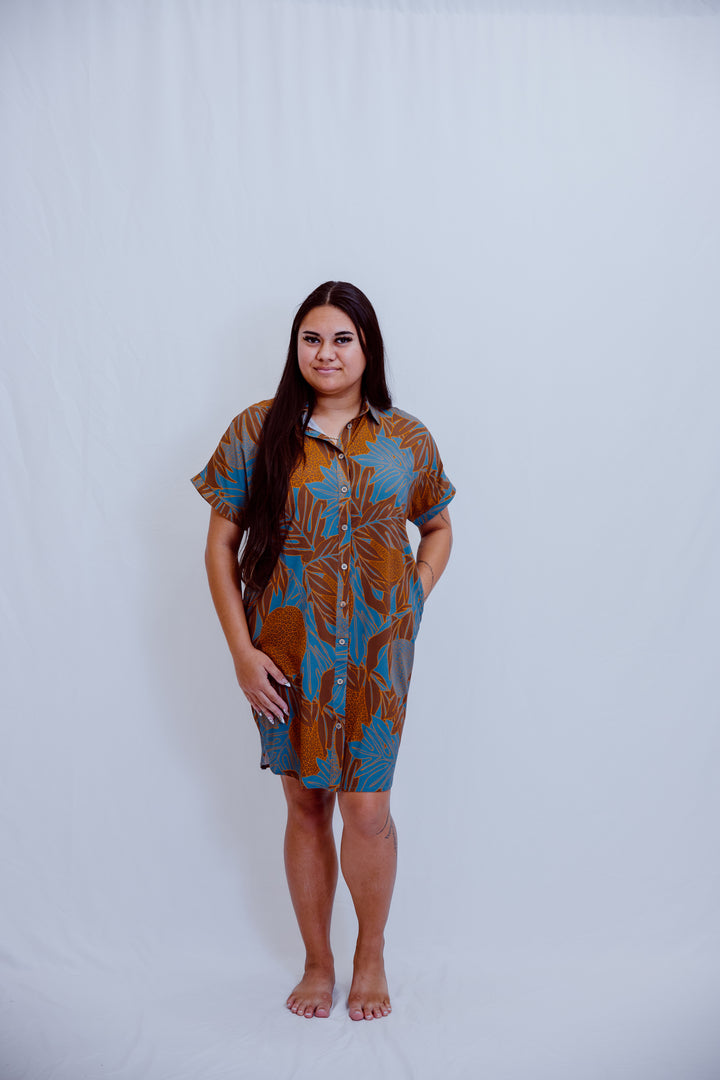 Kaikai Aloha Dress 2.0 - Navy Ulu