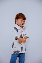Load image into Gallery viewer, Hila Boy's Aloha Shirt-Charcoal Kukui
