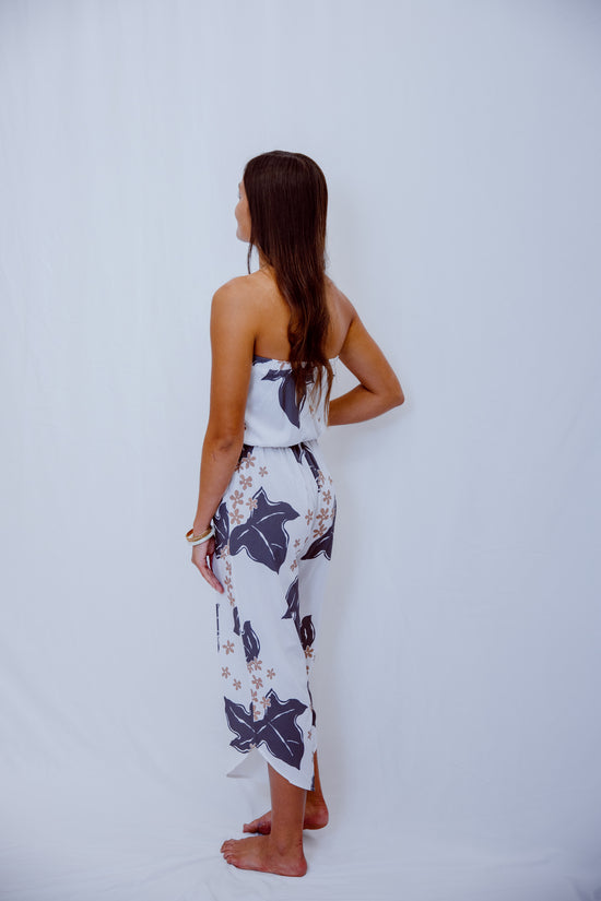 Paulele Strapless Jumpsuit - Charcoal Kukui