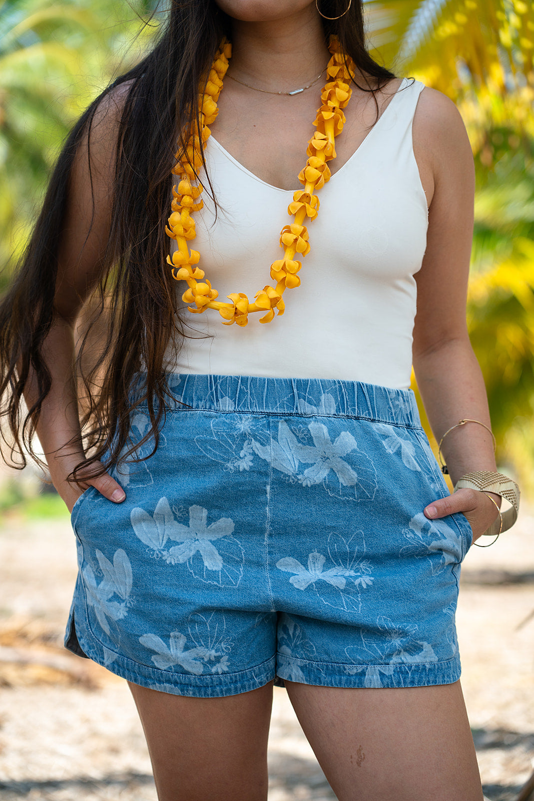 Women's Denim Shorts - Native Aloha