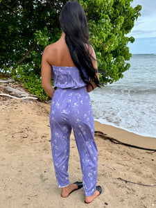 Strapless Jumpsuit- Periwinkle Ginger