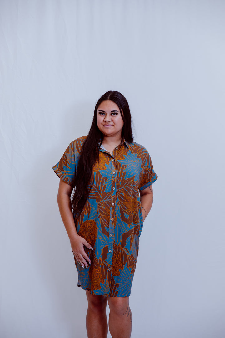 Kaikai Aloha Dress 2.0 - Navy Ulu