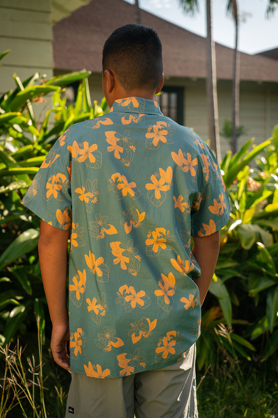 Kawika Men's Aloha Shirt - Stormcloud/Tiger