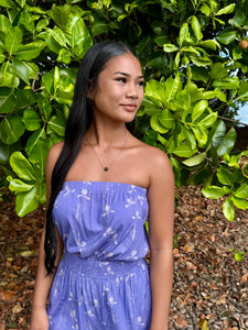 Strapless Jumpsuit- Periwinkle Ginger