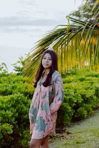 Mahina Long Sleeve Dress- Pink Ulu