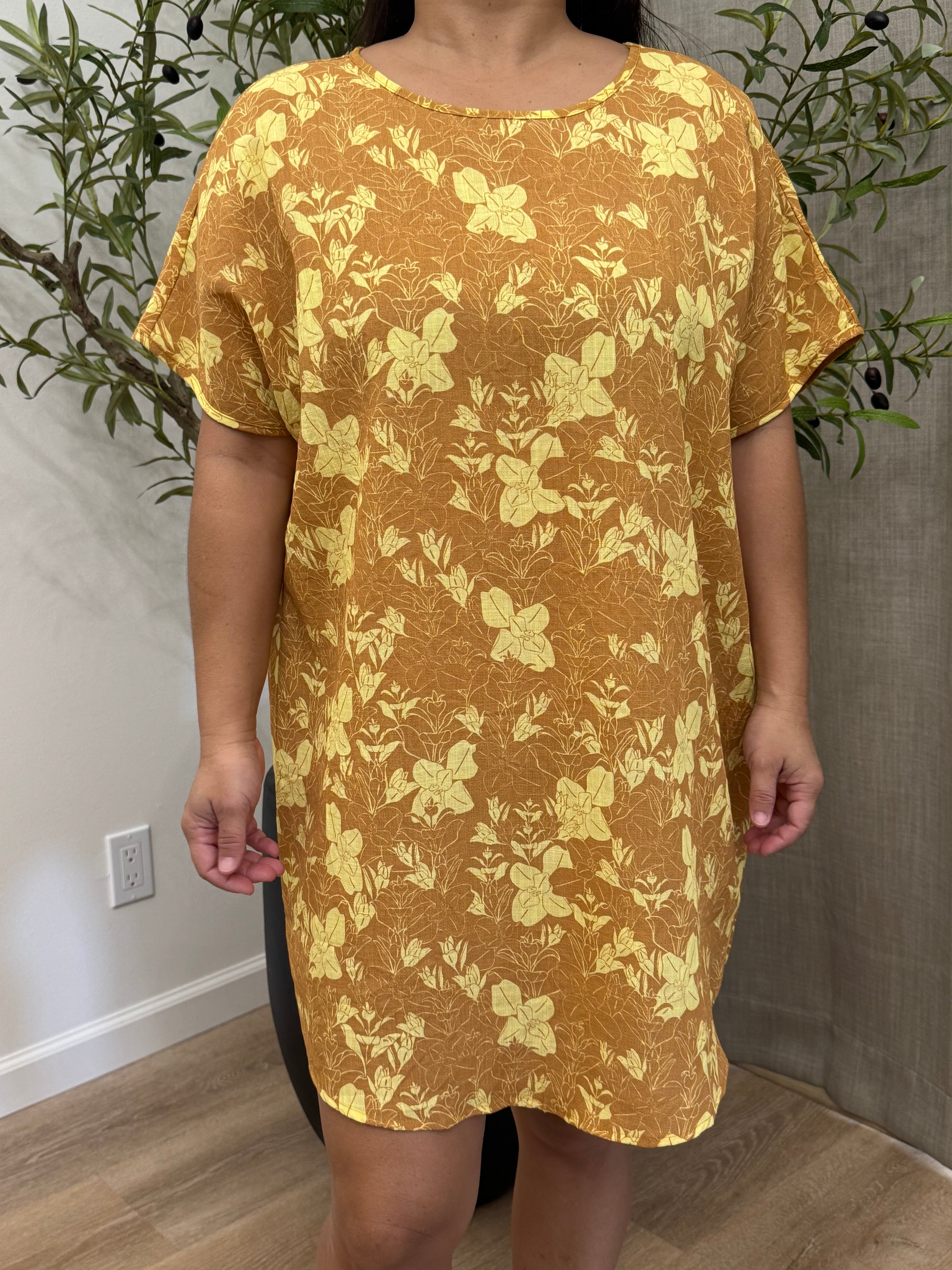 Luana Mini Dress - Saffron