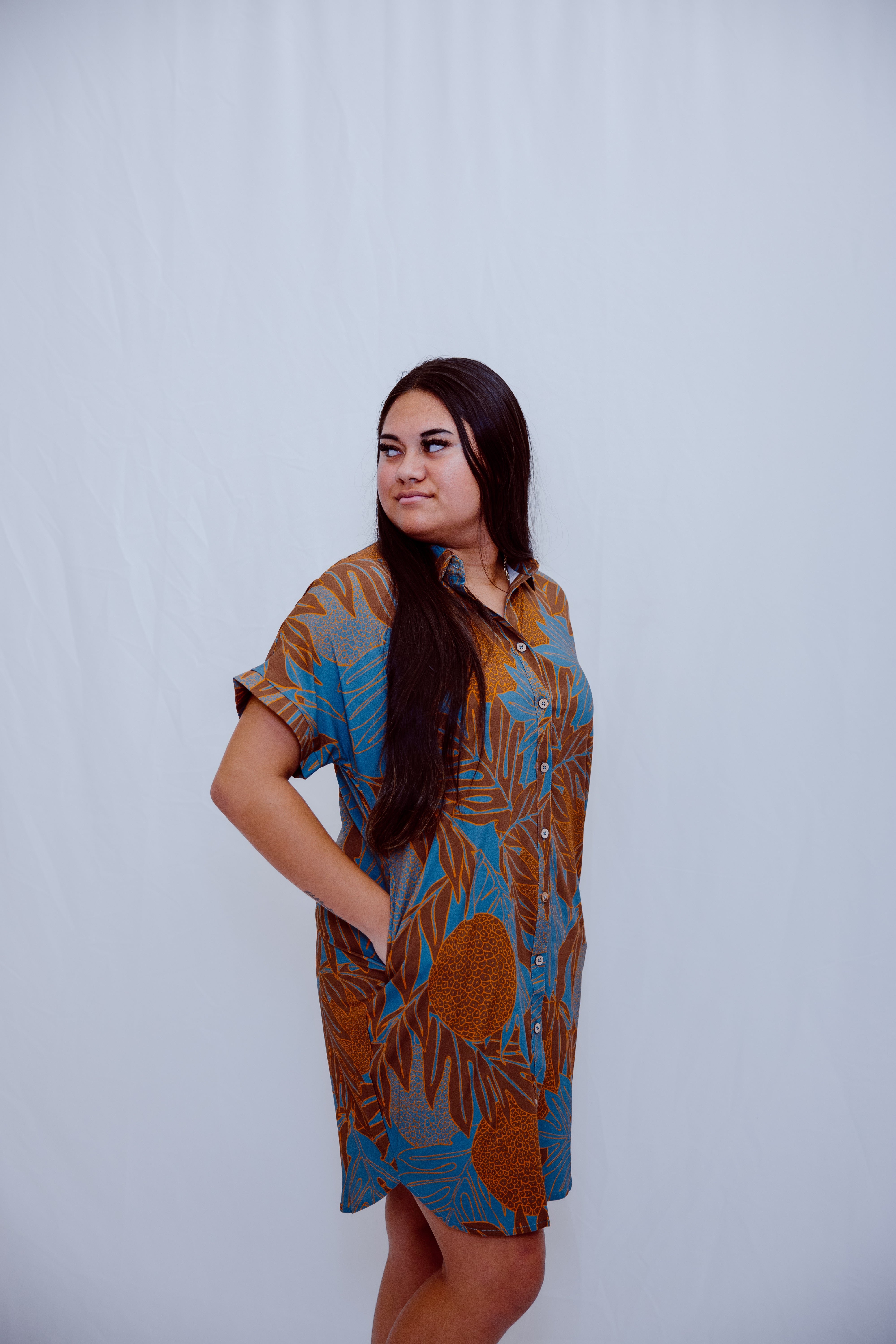 Kaikai Aloha Dress 2.0 - Navy Ulu