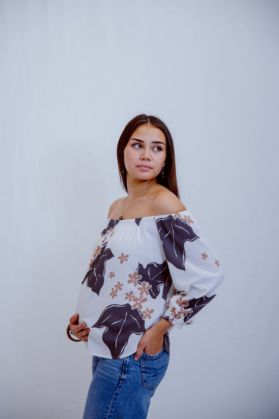 Hi'iaka OTS Long Sleeve Top - Charcoal Kukui