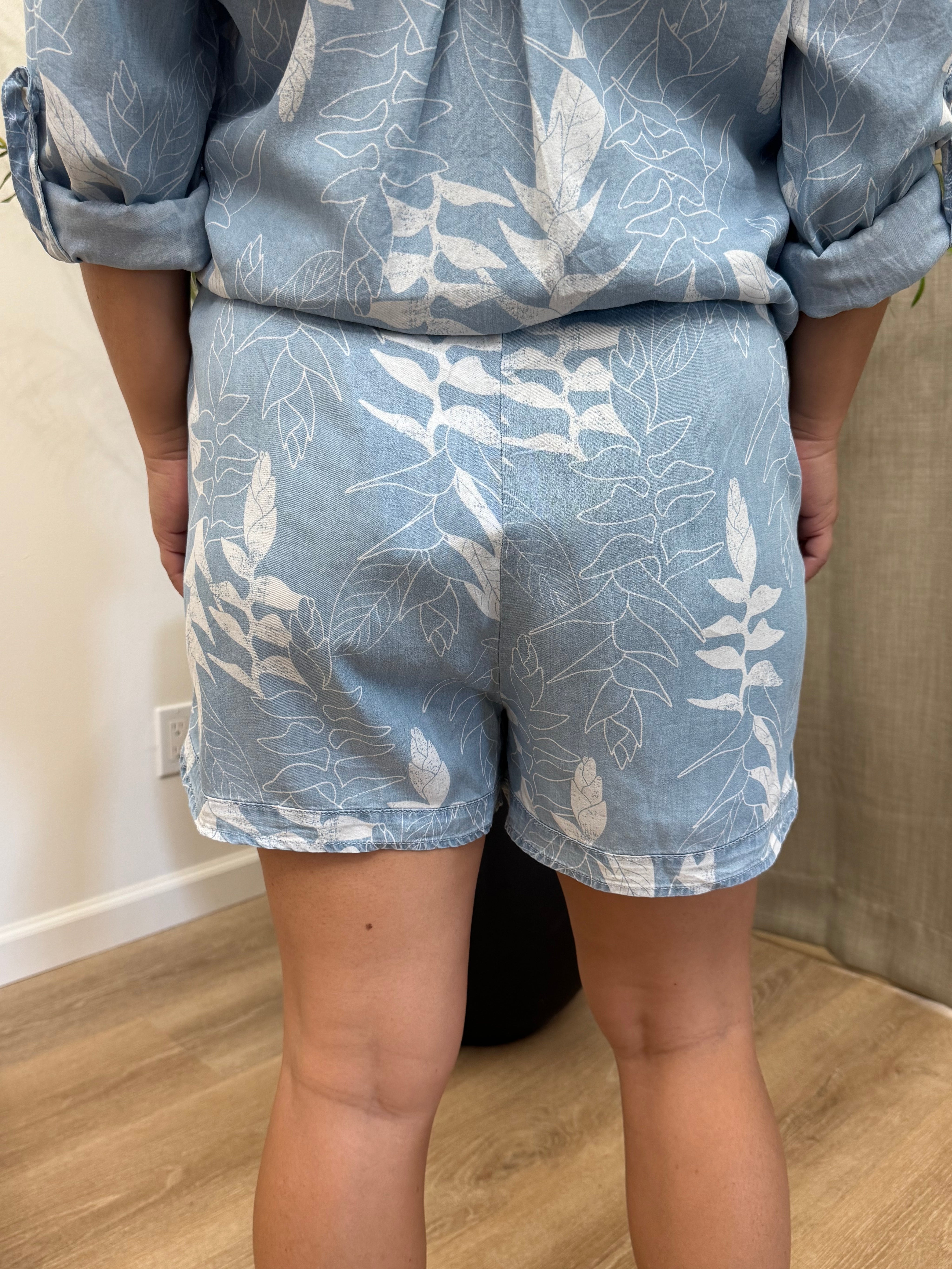 Women's Denim Shorts - Heliconia