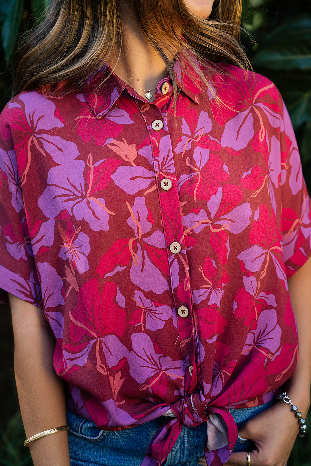 Thelma Aloha Top - Sangria