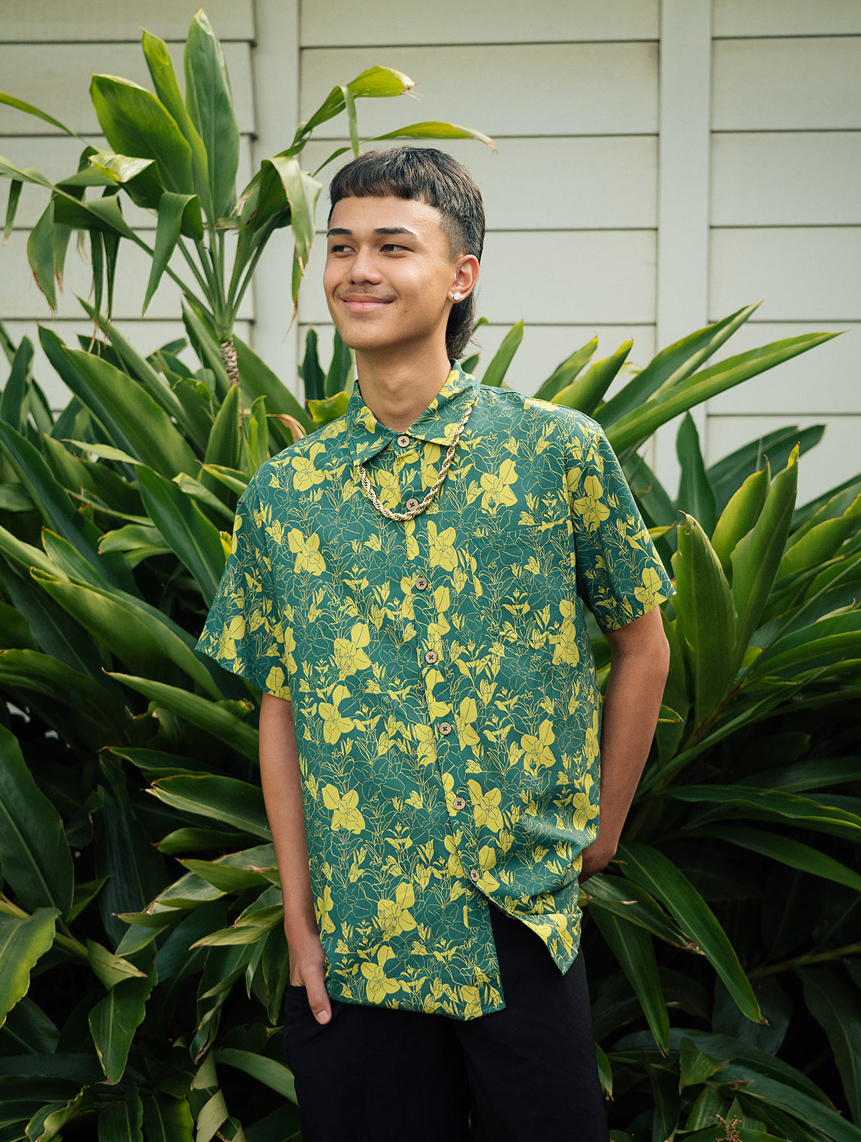 Kawika Men's Aloha Shirt - Lemon Lime
