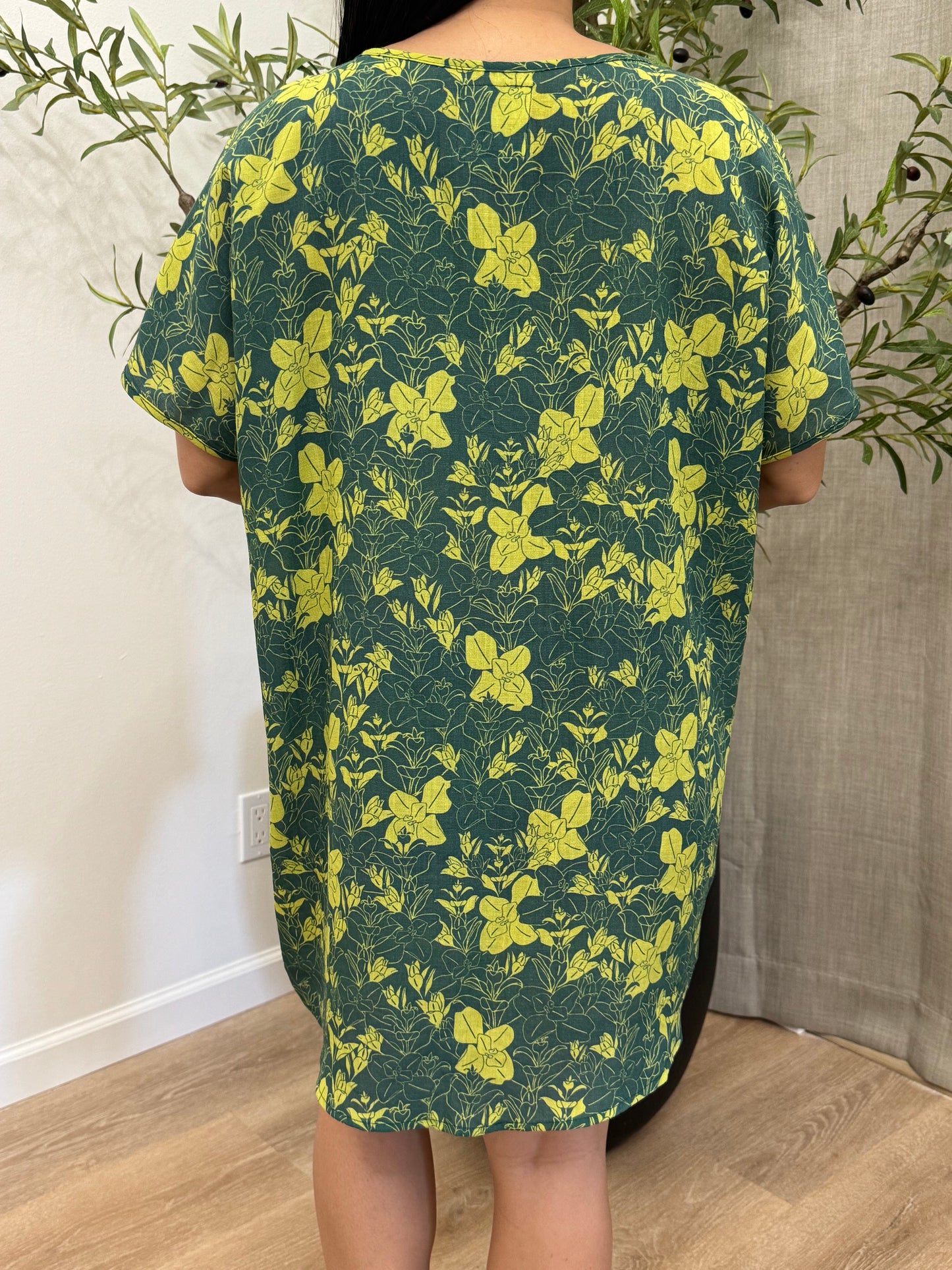 Luana Mini Dress - Lemon Lime