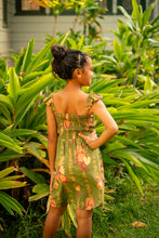 Load image into Gallery viewer, Lauena Girls Dress- Forest Luau
