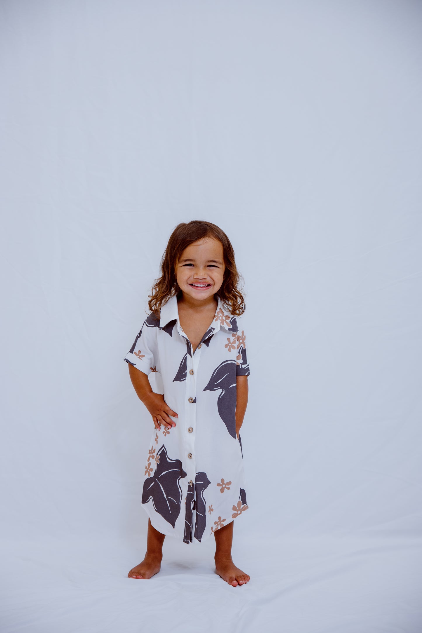 Li'ula Aloha Dress  - Charcoal Kukui