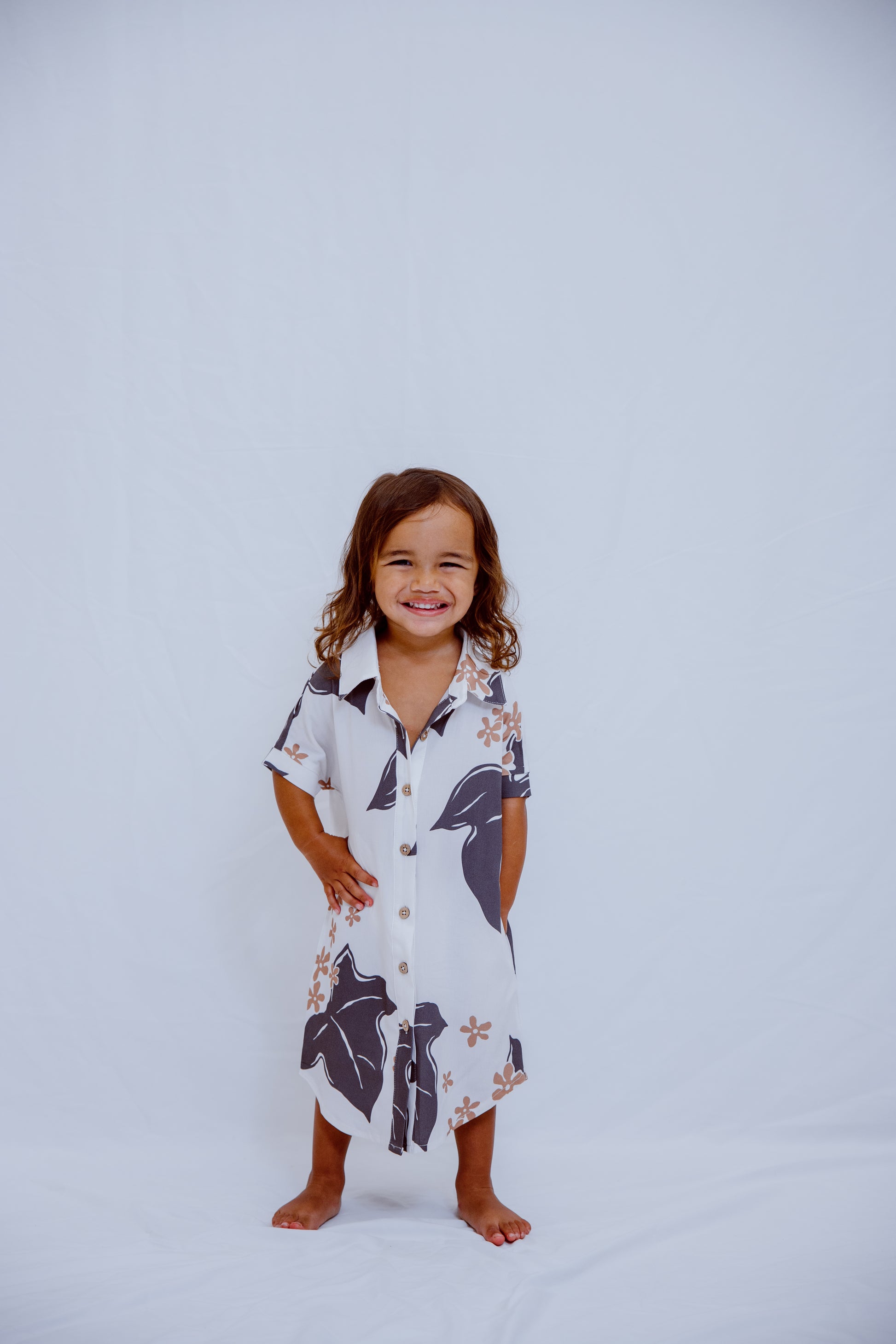 Li'ula Aloha Dress  - Charcoal Kukui