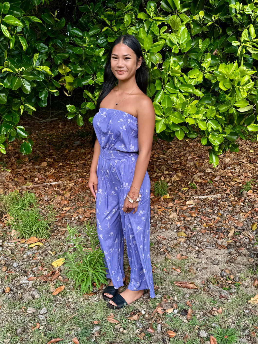 Strapless Jumpsuit- Periwinkle Ginger