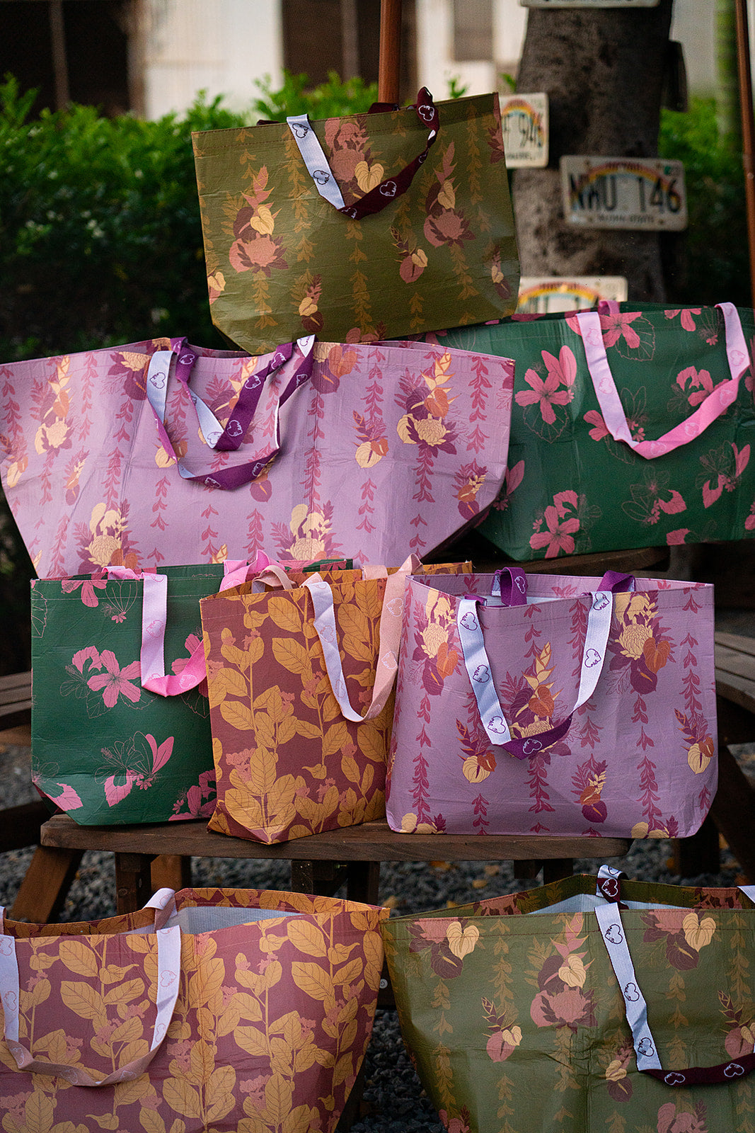 Everyday Tote - Forest Luau Print