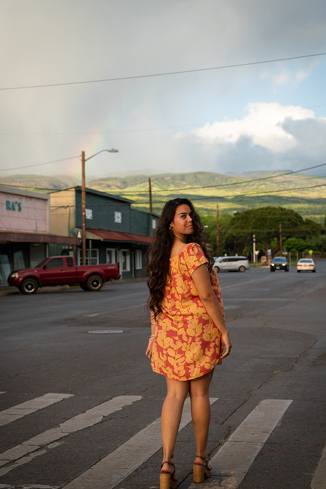 Kalena OTS Dress - Clay/Sun