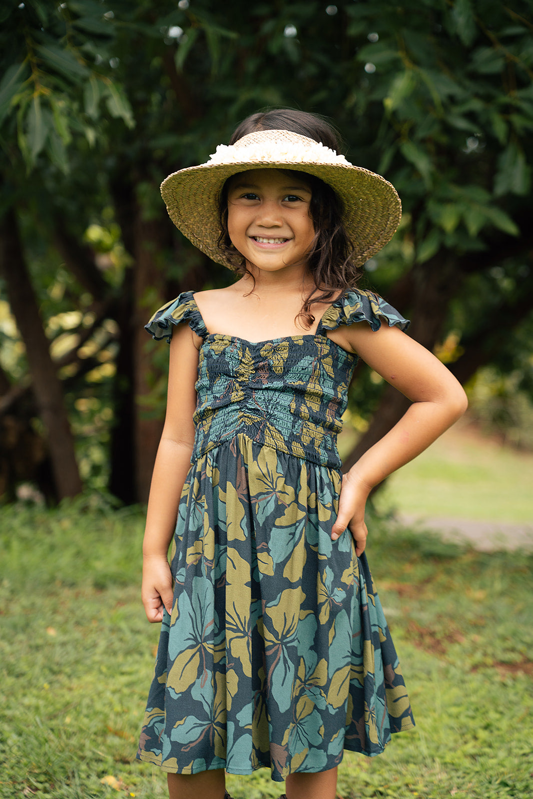 Lauena Girl’s Dress  - Peacock