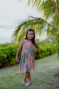 Lauena Girls Dress- Pink Ulu