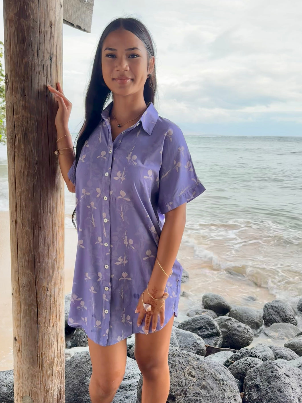 Aloha Dress- Periwinkle Ginger