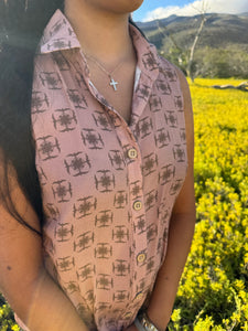 Ella Button Up Dress- Mauve