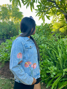 Wahine Anthurium Denim Jacket