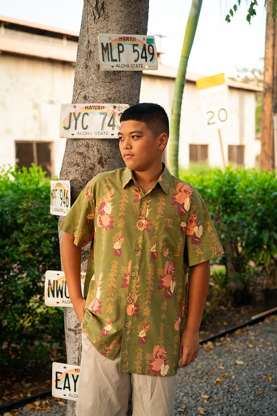 Kawika Men's Aloha Shirt - Forest Luau